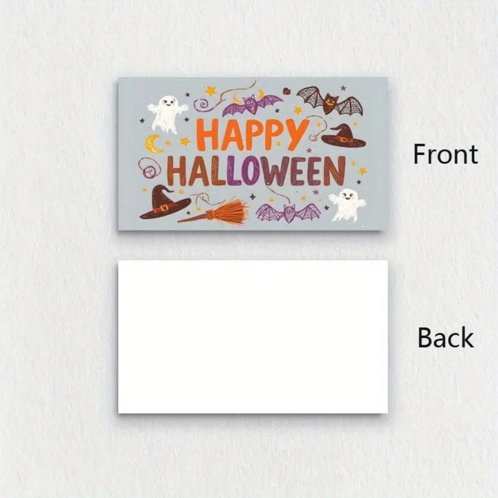60 thank you glossy Halloween cards 3.5x1.9 - Picture 2 of 5